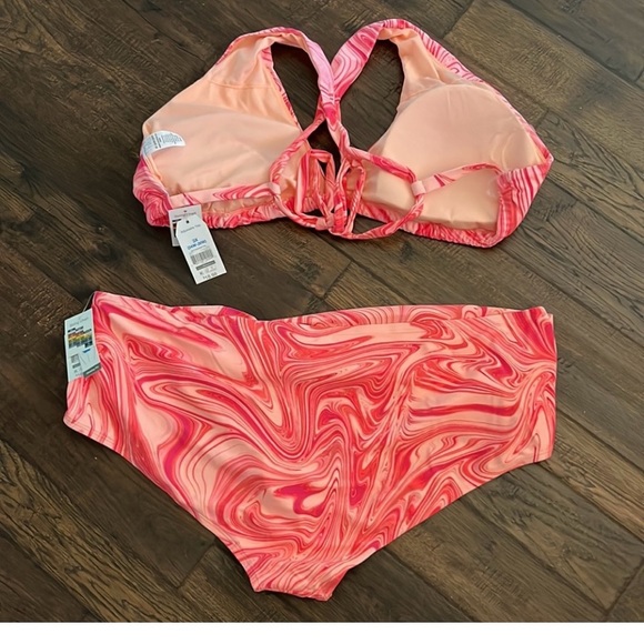 Time and Tru Women's Retro Two Piece Swimsuit Set- Plus Size 3X (24W-26W) NEW - Picture 2 of 12